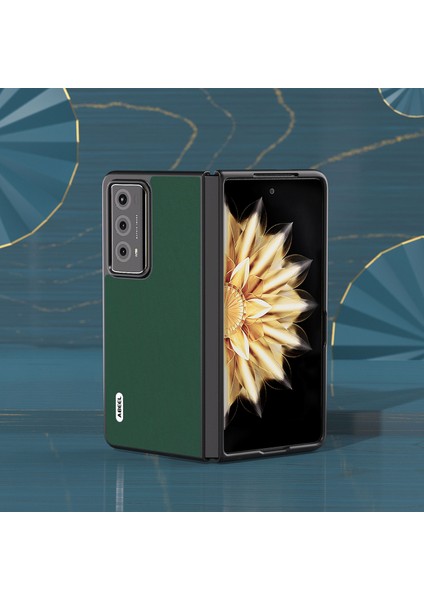 Honor Magic V2 5g Cowhide Deri Kaplamalı Pc Telefon Kılıf Anti-Drop Koruyucu Kapak (Yurt Dışından)