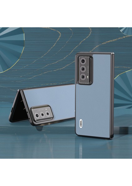 Honor Magic V2 5g Dalgaları Doku Kılıfı Inek Deri Sabit Pc Telefon Kapağı (Yurt Dışından)