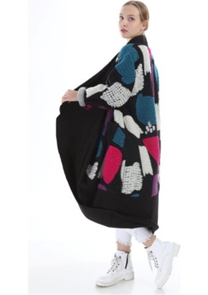 Italyan Kabartmalı Oversize Keçe Kaban fiyatları