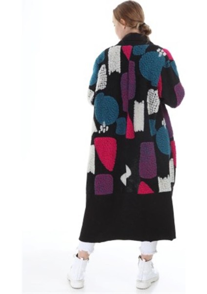 Italyan Kabartmalı Oversize Keçe Kaban modelleri