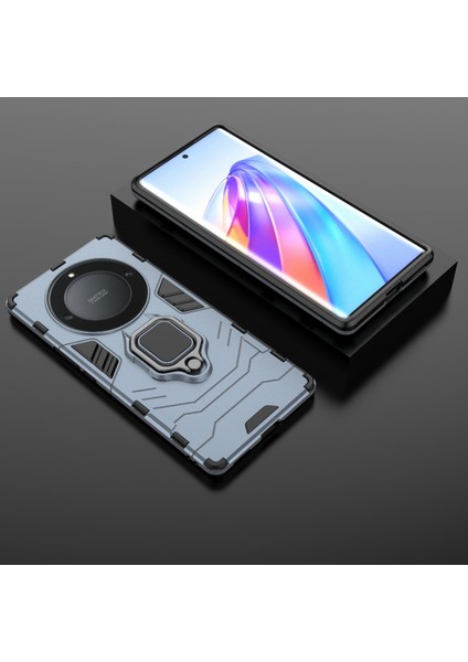 Honor X40 5g / X9A 5g / Magic5 Lite 5g Yüzük Tutucu Kickstand Back Cover Tpu+Pc Anti-Drop Telefon Kılıfı (Yurt Dışından)