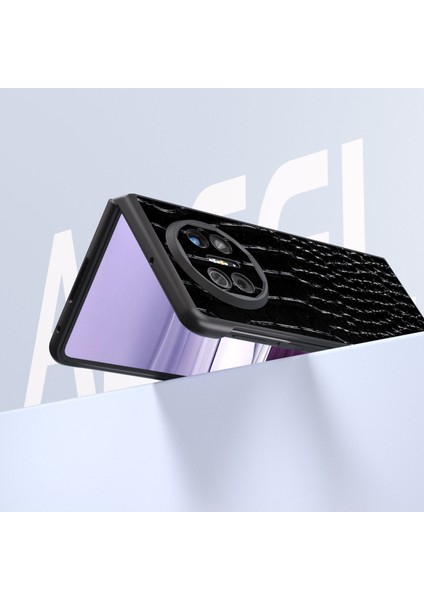 Huawei Mate X5 Case Inek Deri + Pc Timsah Doku Kapağı (Yurt Dışından)