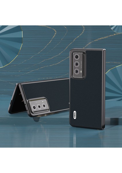 Honor Magic V2 5g Dalgaları Doku Kılıfı Inek Deri Sabit Pc Telefon Kapağı (Yurt Dışından)