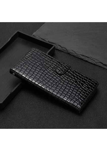Honor 70 5g Timsah Doku Deri Deri Dergisi Kapak Cüzdan Tasarım Anti-Fall Telefon Kılıfı Kayış (Yurt Dışından)