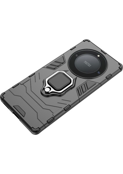 Honor X40 5g / X9A 5g / Magic5 Lite 5g Yüzük Tutucu Kickstand Back Cover Tpu+Pc Anti-Drop Telefon Kılıfı (Yurt Dışından)