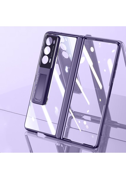 Honor Magic V2 5g Menteşe Koruma Kickstand Cover Clear Pc Elektraplatma Telefon Kılıfı (Yurt Dışından) fiyatları