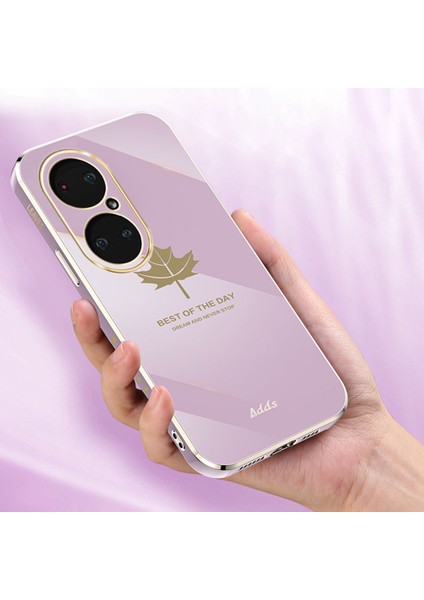 Huawei P50 Pro 4g Elektrokaplanmış Akçaağaç Yaprağı Tpu Düz Kenar Telefon Kılıfı (Yurt Dışından) fiyatları