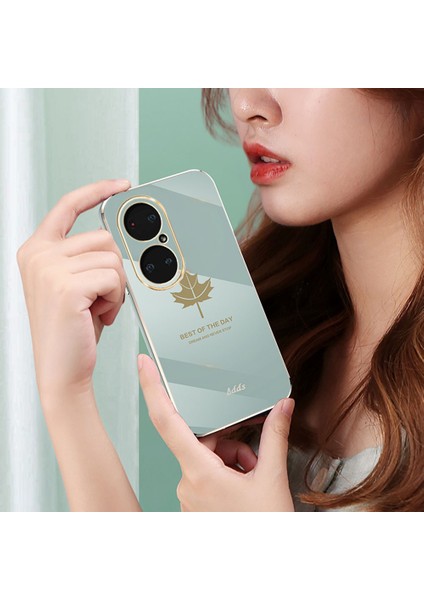 Huawei P50 Pro 4g Elektrokaplanmış Akçaağaç Yaprağı Tpu Düz Kenar Telefon Kılıfı (Yurt Dışından) fırsatları