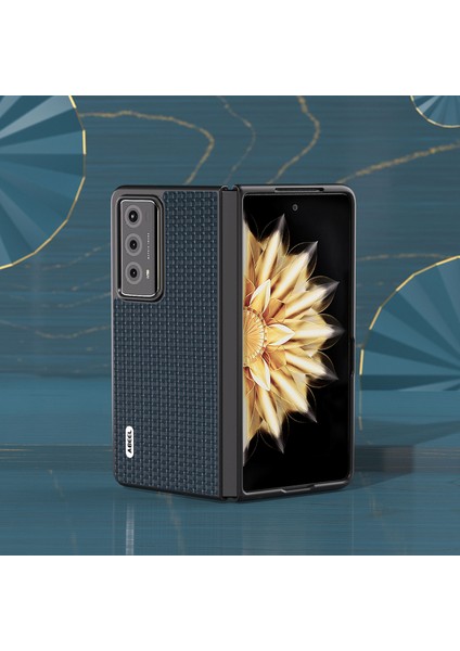 Honor Magic V2 5g Cowhide Deri Kaplamalı Pc Kılıf Anti-Drop Katlanır Telefon Kapağı (Yurt Dışından)