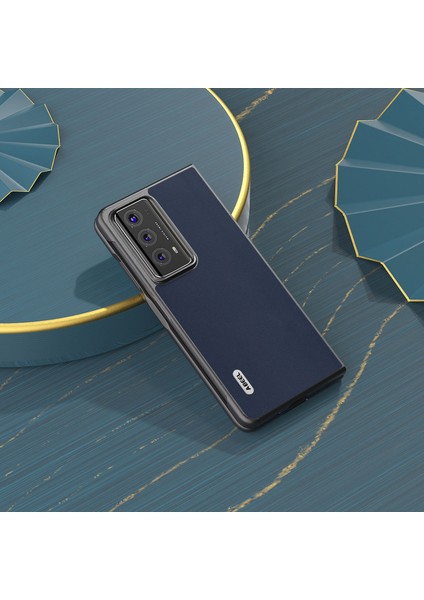 Honor Magic V2 5g Nappa Doku Pu Deri + Pc Kılıfı Ultra-Ince Koruyucu Telefon Kapağı (Yurt Dışından)