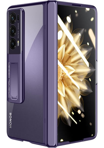 Honor Magic V2 5g Clear Pc Telefon Kılıfı Menteşe Koruma Elektrapan Kickstand Cover (Yurt Dışından)