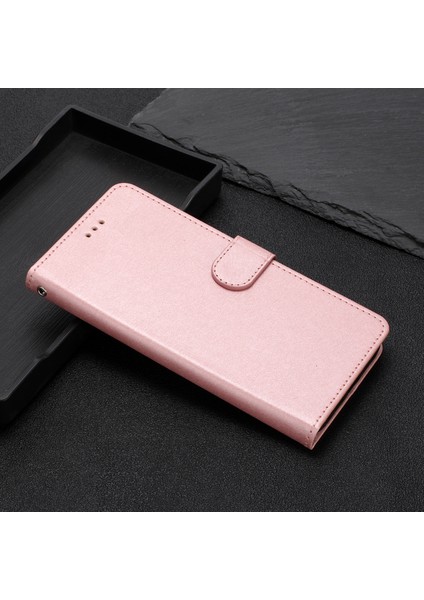 Huawei P Smart 2021 / Y7A Telefon Kılıfı Pu Pu Deri Ipek Doku Stand Cüzdan Flip Kapak Kayış (Yurt Dışından)