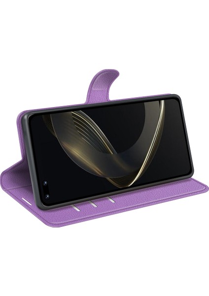 Huawei Nova 11 Pro / Nova 11 Ultra Toz Geçirmez Telefon Kapağı Tpu + Pu Deri Litchi Doku Telefon Standı Kılıf Cüzdanı (Yurt Dışından)