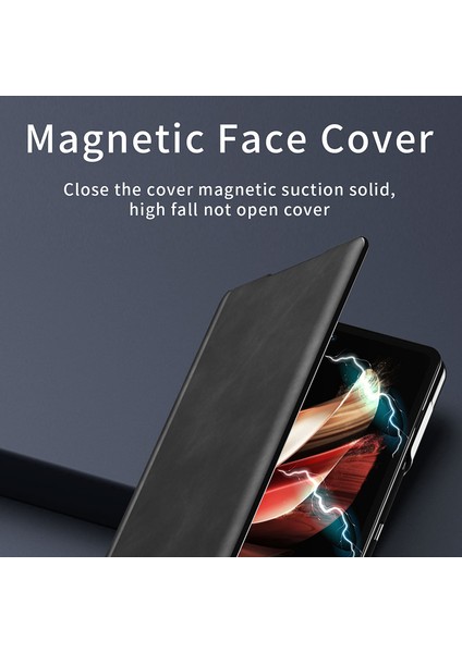 Honor Magic V2 5g Katlanır Telefon Kılıfı Nappa Doku Pu Deri + Pc Stand Kapağı (Yurt Dışından)