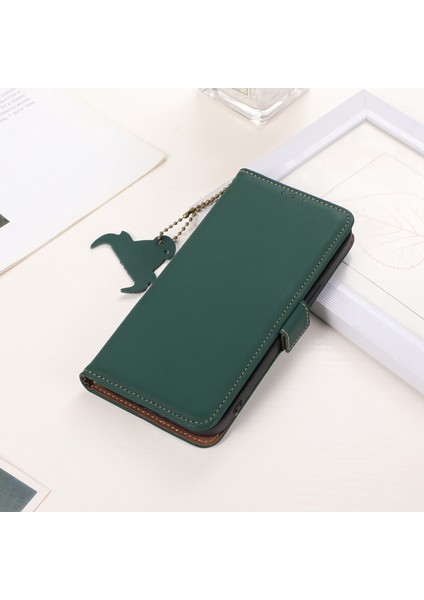 Huawei Nova 11 Ultra / Nova 11 Pro Cüzdan Telefon Kılıfı Stand Rfıd Engelleme Inek Deri Kapağı (Yurt Dışından) fiyatları