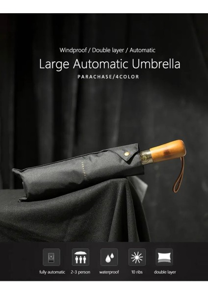 16TELLI Ahşapsap Premium Series Şemsiye