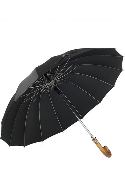 Ahşap Kulplu 16 Telli Paslanmaz Krom Şemsiye fırsatları