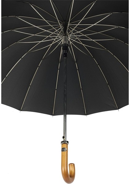 Ahşap Kulplu 16 Telli Paslanmaz Krom Şemsiye indirimleri