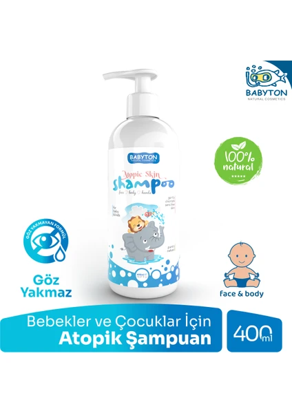 Atopik Çok Kuru ve Hassas Ciltler Için Doğal İçerikli  Saç ve Vücut Şampuanı 400 ml