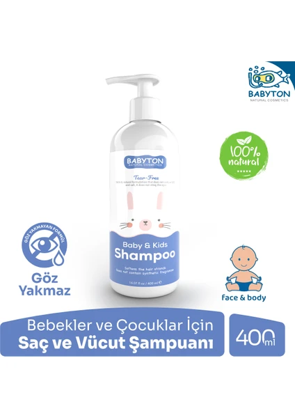 Göz Yakmayan Doğal İçerikli  Bebek ve Çocuk Şampuanı 400 ml