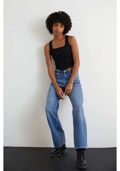 Wide Leg Jean-Mavi