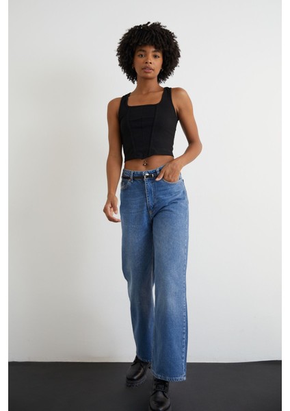 Wide Leg Jean-Mavi