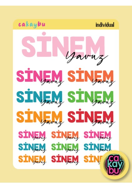 Kişiye Özel Isim Etiketi fiyatları