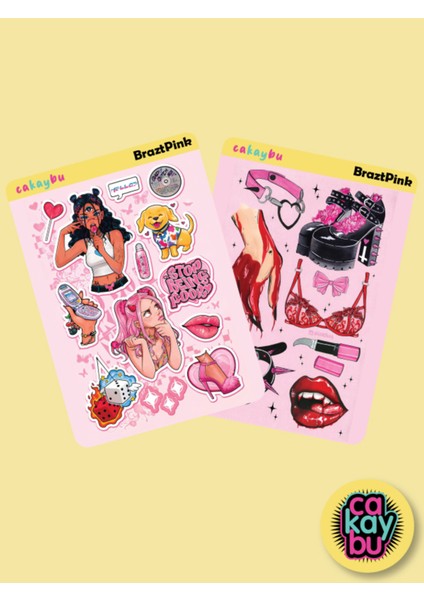 Blackpink ( Bratz Pink ) Sticker Set A5 Boyutlarında 2 Sayfa
