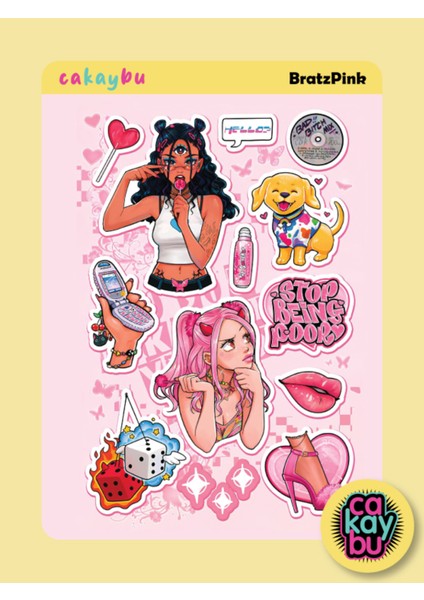 Blackpink ( Bratz Pink ) Sticker Set A5 Boyutlarında 2 Sayfa fiyatları