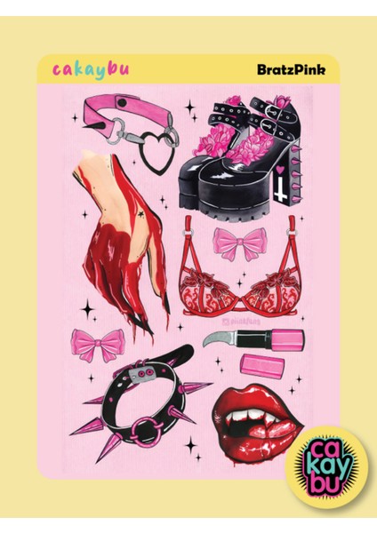 Blackpink ( Bratz Pink ) Sticker Set A5 Boyutlarında 2 Sayfa modelleri