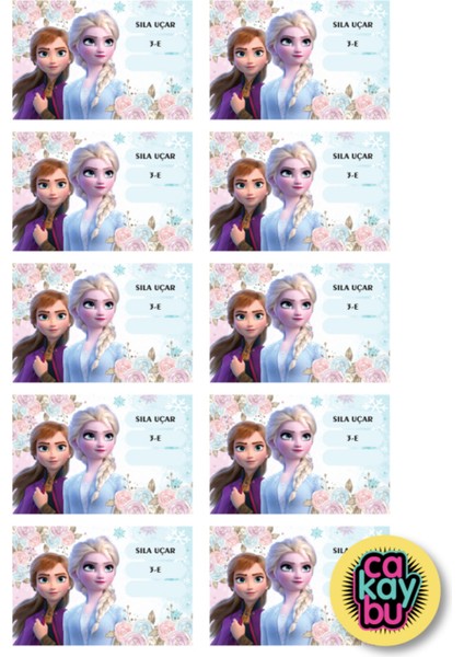 Frozen Karlar Ülkesi Okul Sticker Seti 92ADET fırsatları