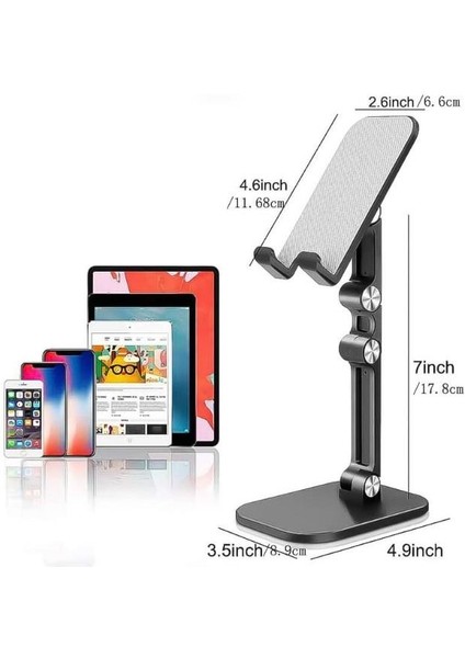 Kademeli Katlanabilir Masaüstü Telefon Tablet Standı MC-311