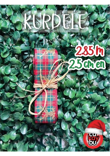 Yılbaşı Kurdele Süsleme Malzemesi ( 1.sınıf Varaklı 2.85 M 2.5 cm En ) fiyatları