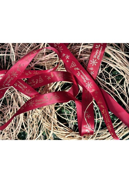 Yılbaşı Kurdele Süsleme Malzemesi ( 1.sınıf Varaklı 2.85 M 2.5 cm En ) modelleri