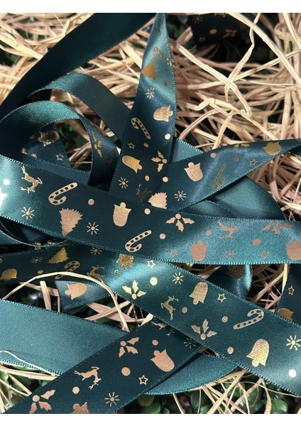 Yılbaşı Kurdele Süsleme Malzemesi ( 1.sınıf Varaklı 2.85 M 2.5 cm En ) modelleri