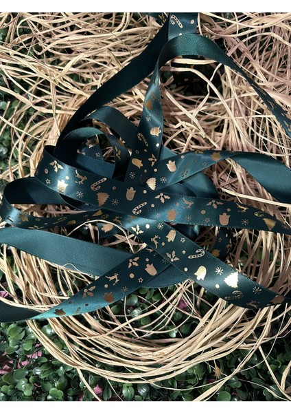 Yılbaşı Kurdele Süsleme Malzemesi ( 1.sınıf Varaklı 2.85 M 2.5 cm En ) fırsatları