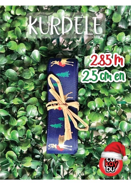 Yılbaşı Kurdele Süsleme Malzemesi ( 1.sınıf Varaklı 2.85 M 2.5 cm En ) fiyatları