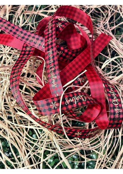 Yılbaşı Kurdele Süsleme Malzemesi ( 1.sınıf Varaklı 2.85 M 2.5 cm En )