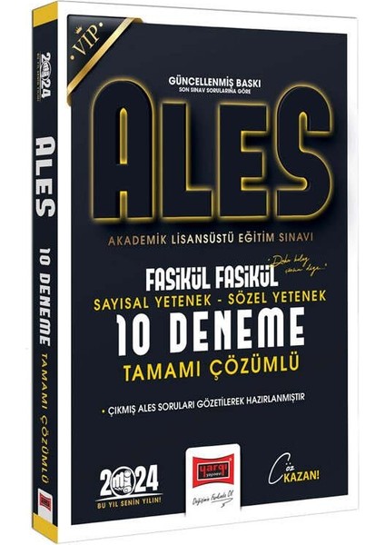 2024 ALES VIP Sayısal – Sözel Yetenek Fasikül Fasikül Tamamı Detaylı Çözümlü 10 Deneme