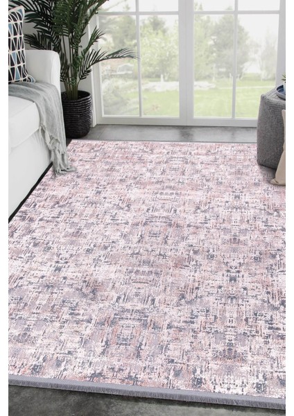 Pembe Renkli Parlak Altı Kaymaz Ince Makinede Yıkanabilir Halı indirimleri