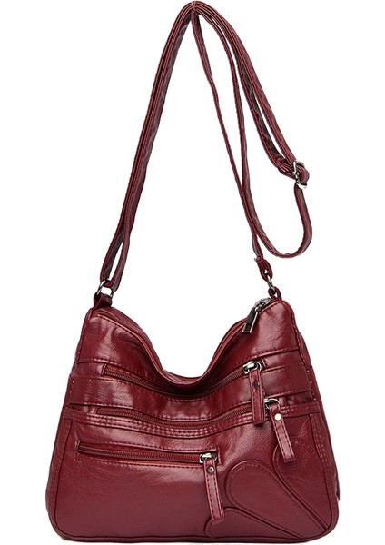 Yıkanmış Cilt Çanta Omuz Çantası (Yurt Dışından)