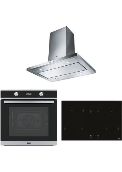 Inox Ankastre Set (Fdfpl 905 I Xs Ada Tipi Davlumbaz -Frsm 704 Ocak -Fsm 86 H Xs Fırın)