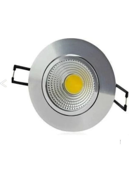 5W Krom Saten Metal Kasa Cob LED Gömme Spot Sarı Işık 3200K
