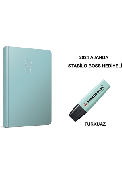 Ekonomik 17X24 Günlük Çizgili Ajanda(Stabilo Boss Hediyeli)