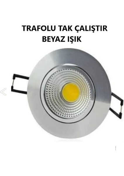 5W Krom Saten Metal Kasa Cob LED Gömme Spot Beyaz Işık 6500K fiyatları