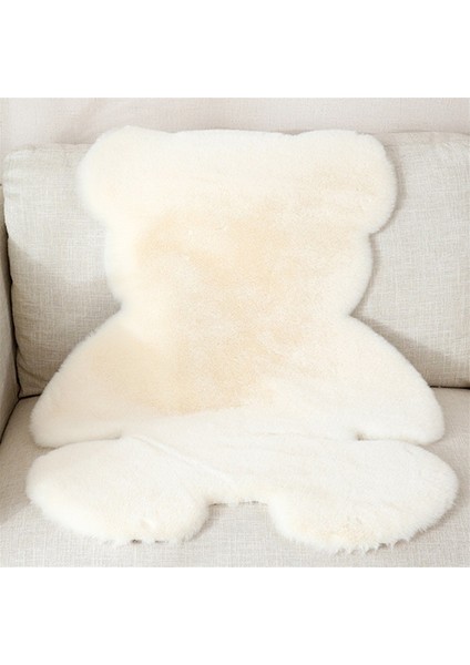 Krem Ayıcık Şekilli Peluş Halı modelleri