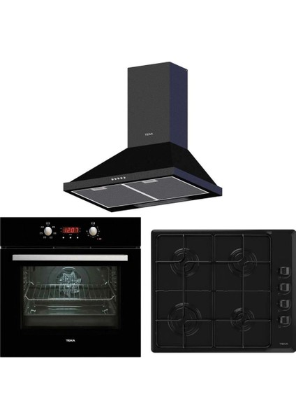 Chef 4 Siyah Ankastre Set ( Heb 723 Bk - Hlx 640 Bk - Dbt 60 Bk)