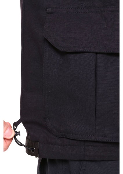 Çok Cepli Avcı Kampçı Outdoor Yelek Rio Model Siyah Erkek