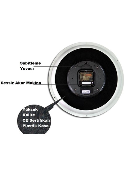 QXA447H 3D Rakamlı Analog Duvar Saati