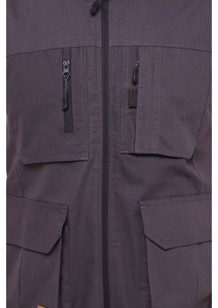Çok Cepli Avcı Kampçı Outdoor Yelek Rio Model Gri Erkek